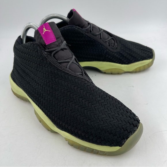 Nike 👞 Big Kid’s Air Jordan Future GG Black Liquid Lime Athletic Shoes-Size 7 Y - Picture 2 of 11